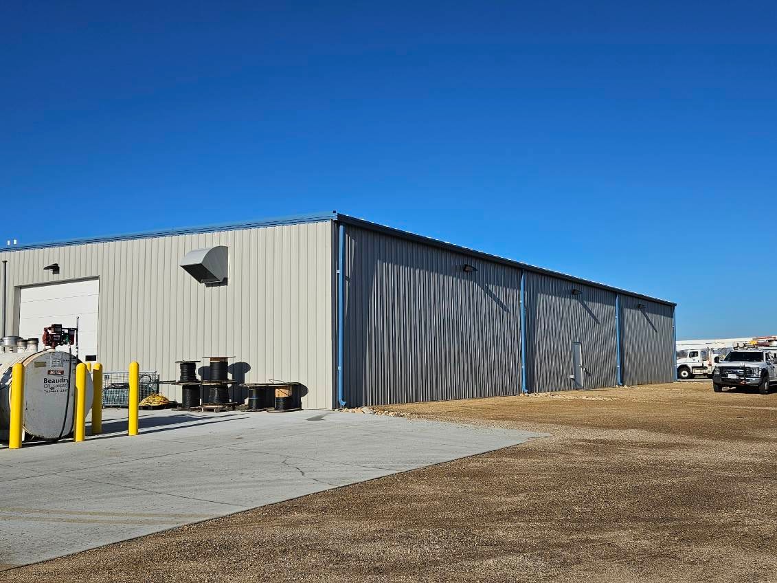 GRE facility — warehouse exterior with loading area